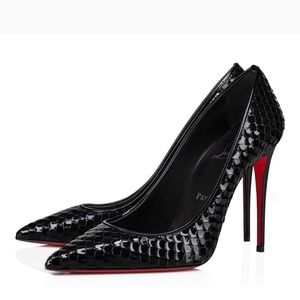 Christian Louboutin Kate Embossed Patent Red Sole Pumps